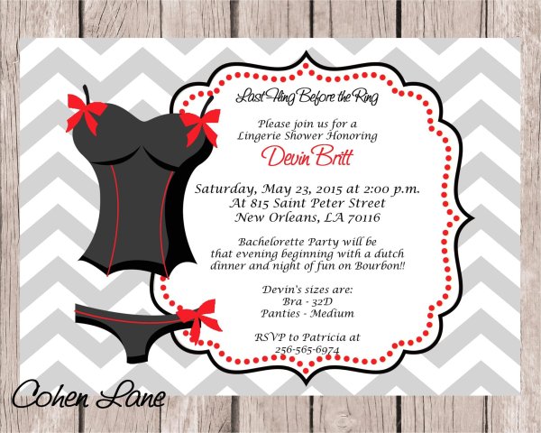 приглашение на девичник