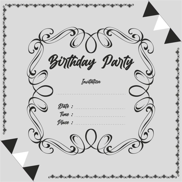 приглашение на день рождение шаблон