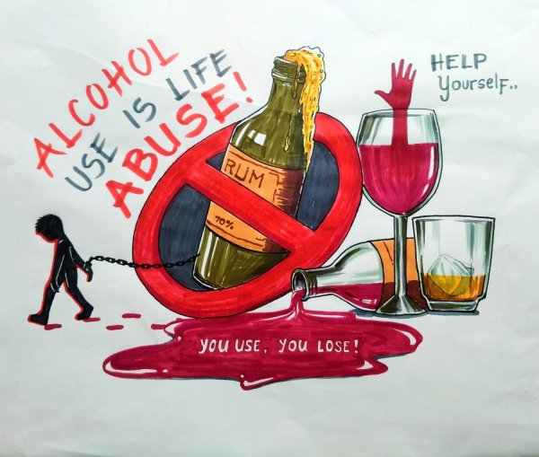 рисунок на тему алкоголь