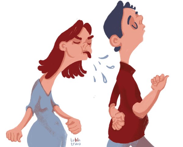 пара ругается