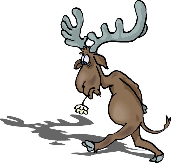 олень смешной