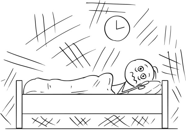 будильник и кровать рисунок