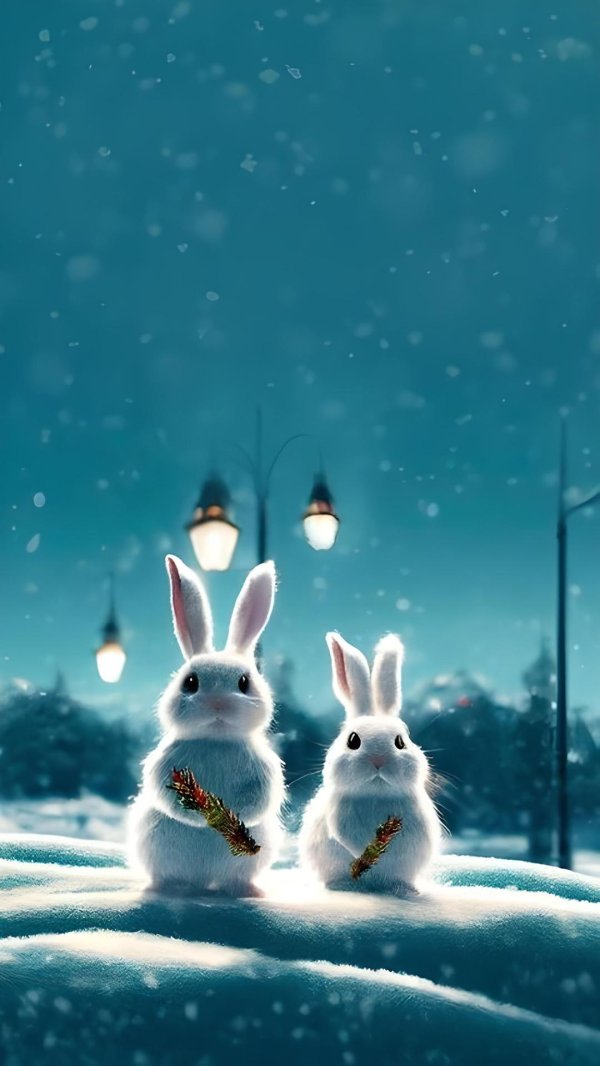 новогодние зайцы