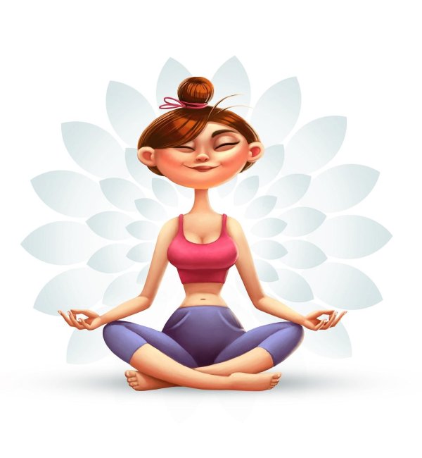 медитирующая девушка