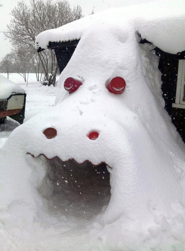 оригинальный снеговик