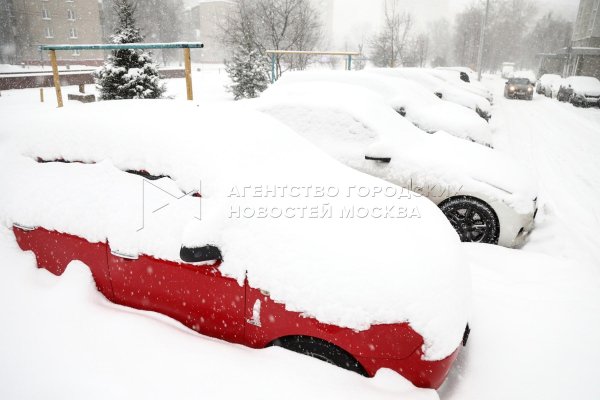 сильный снегопад