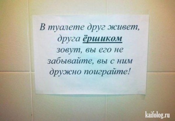 надписи для туалета