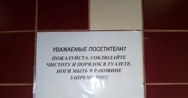 вывеска в туалете для соблюдения чистоты смешное
