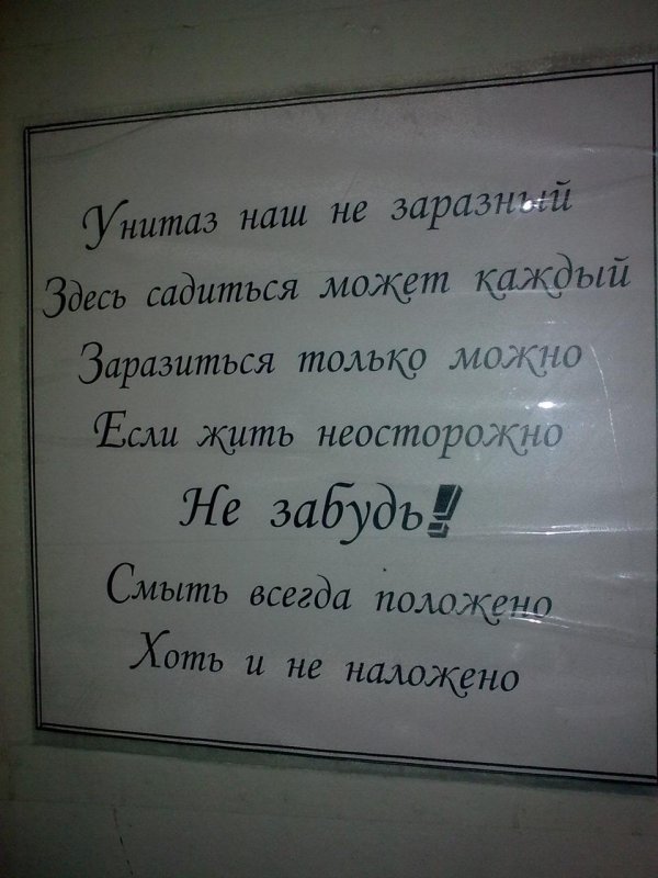 надписи в туалет