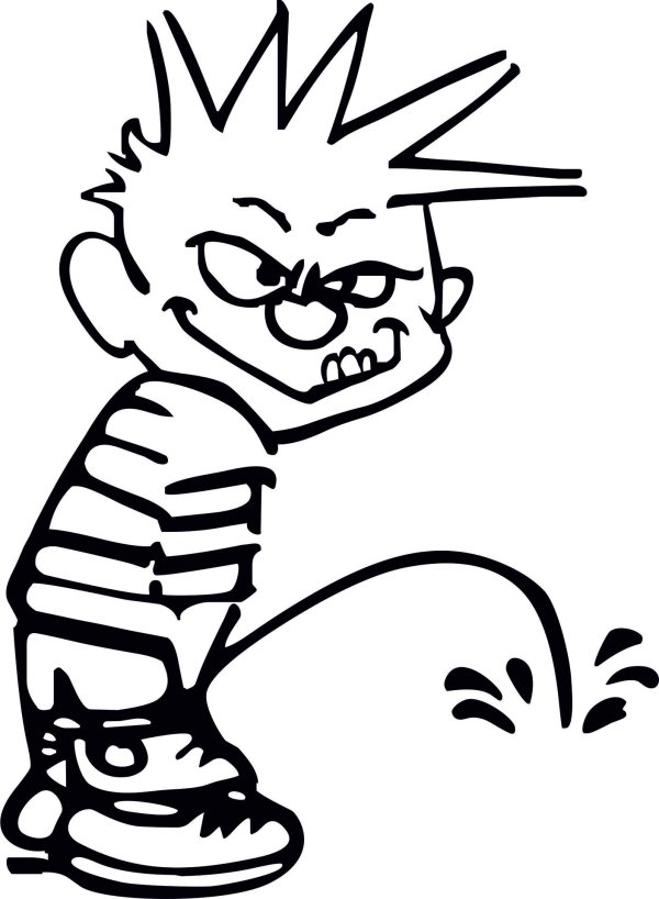 писающий человек