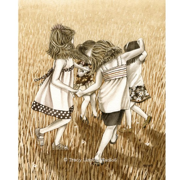 три сестренки рисунок