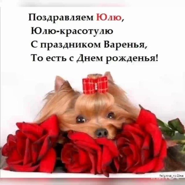 с днём рождения юлечка