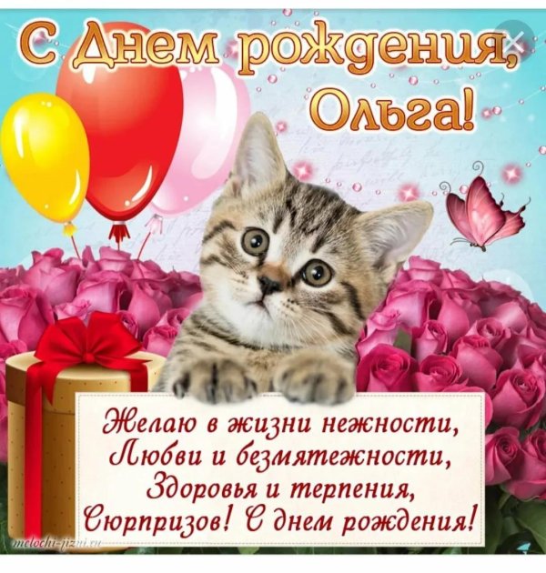 красивое поздравление с днём рождения ольге
