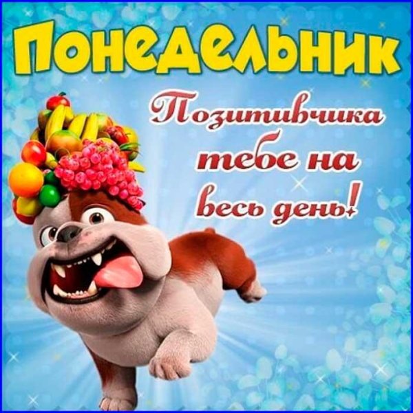 открытка понедельник доброе утро прикольная