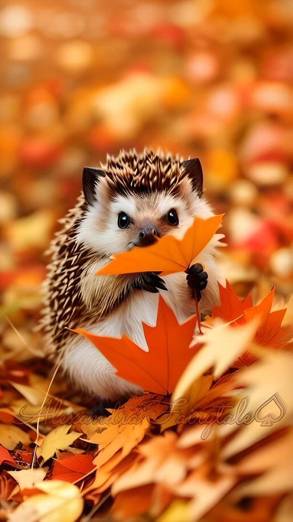 осенний ёжик