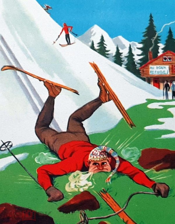 плакат лыжный спорт