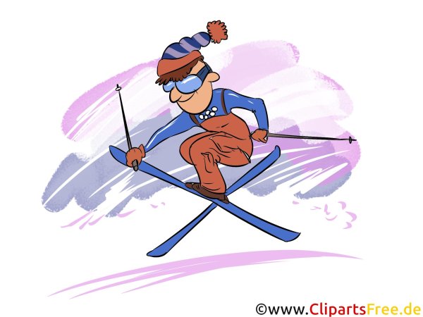 мультяшный горнолыжник