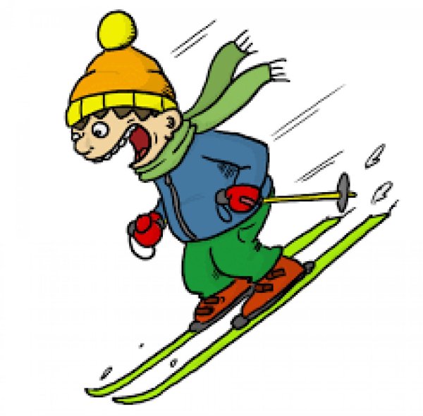 лыжник мультяшный