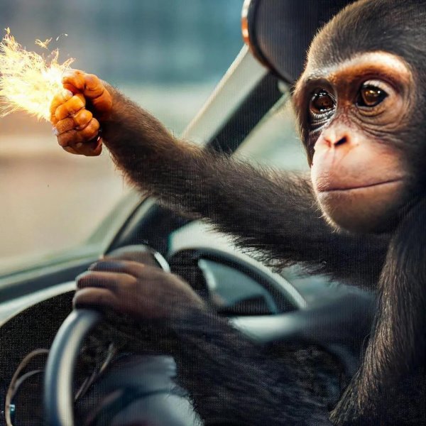 мартышка за рулем