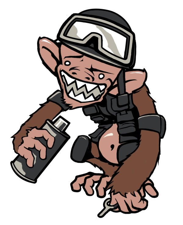 обезьяна мультяшная