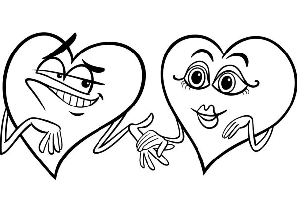 сердечка раскраска