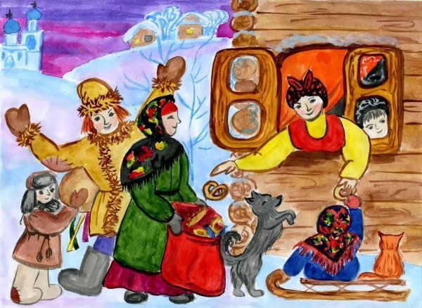 масленица рисунки