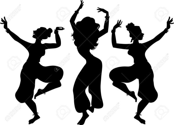 силуэт индийской танцовщицы