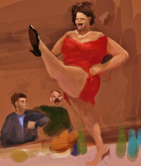 женщина танцует на столе