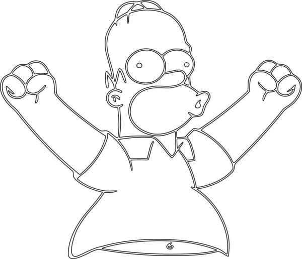рисунок гомера симпсона