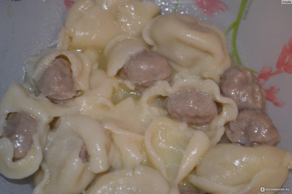 разваренные пельмени