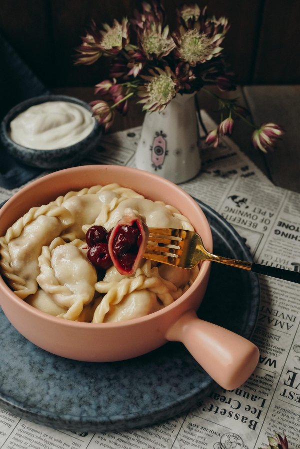 тесто для вареников с вишней