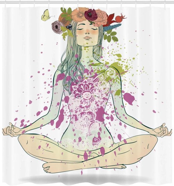 штора для ванной joyarty цветочная