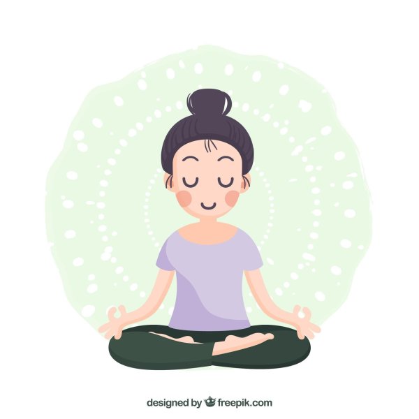 в позе лотоса