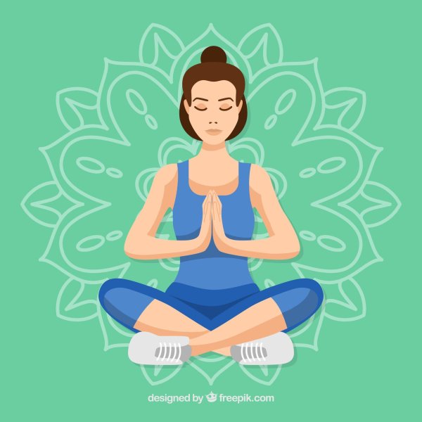 женщина медитирует
