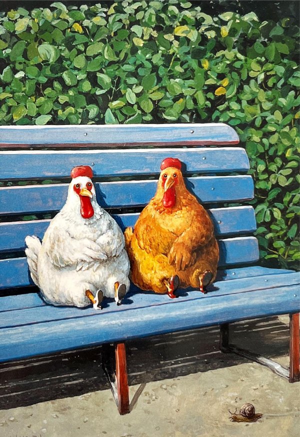 петухи и куры в живописи