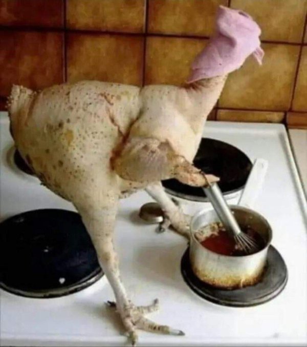 курица варится