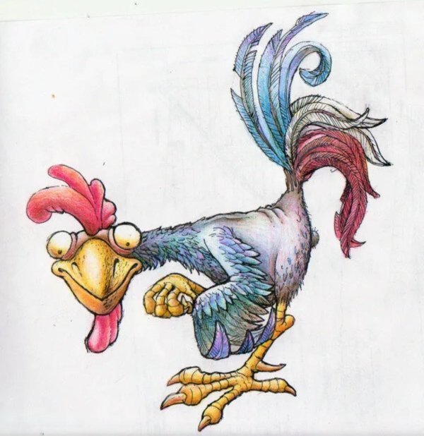 петух рисунки