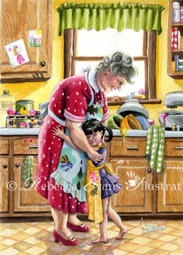 бабушка иллюстрация