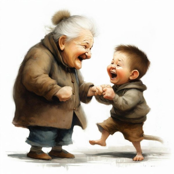 с внуком бабушке