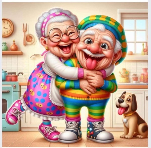 счастливая пожилая пара