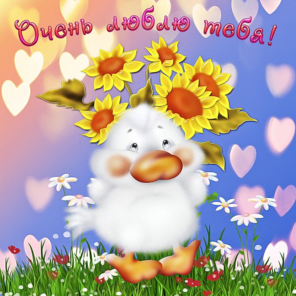 открытка с любовью