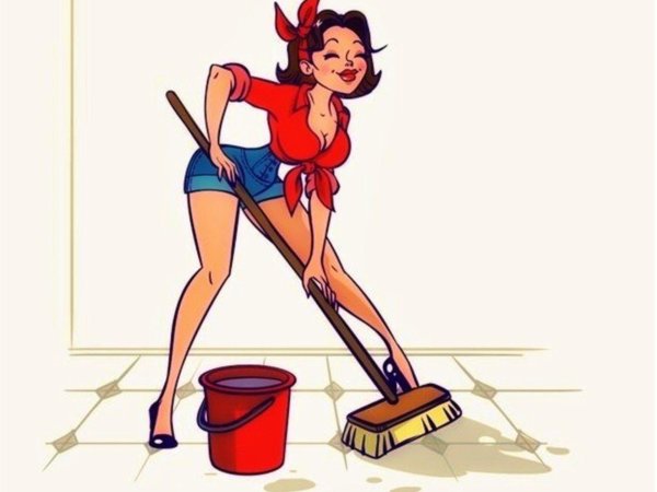 уборщица прикол