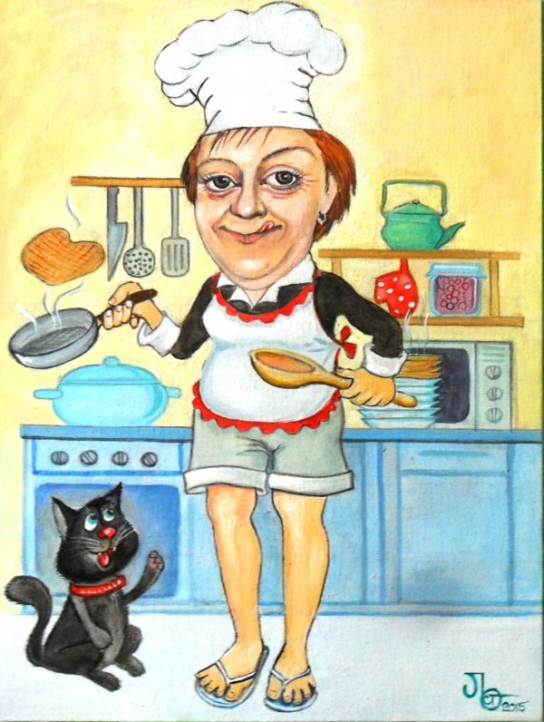 шарж бабушка