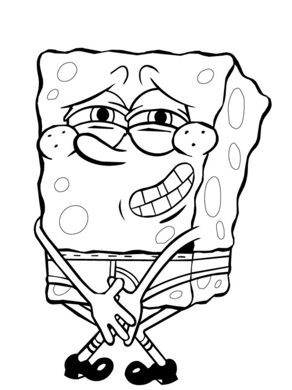 прикольные раскраски спанбоб