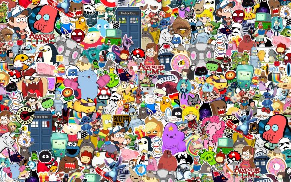 стикеры много