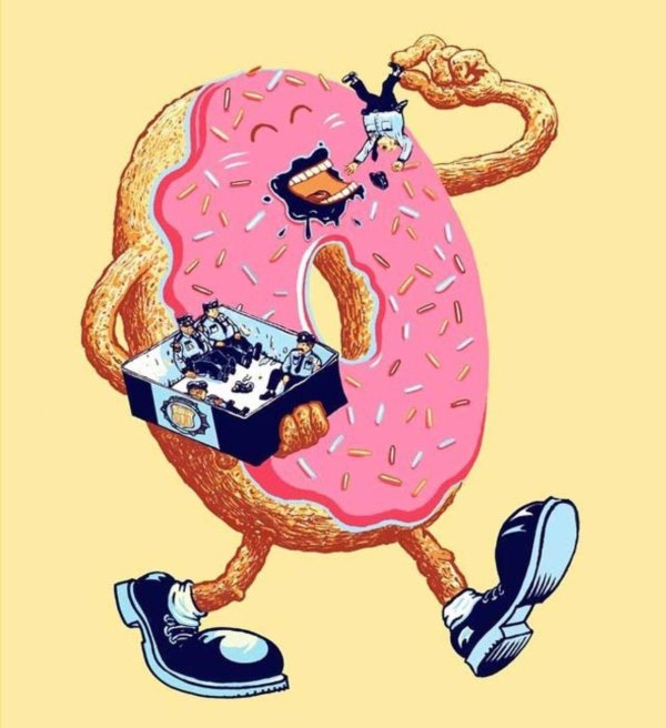 мультяшный пончик