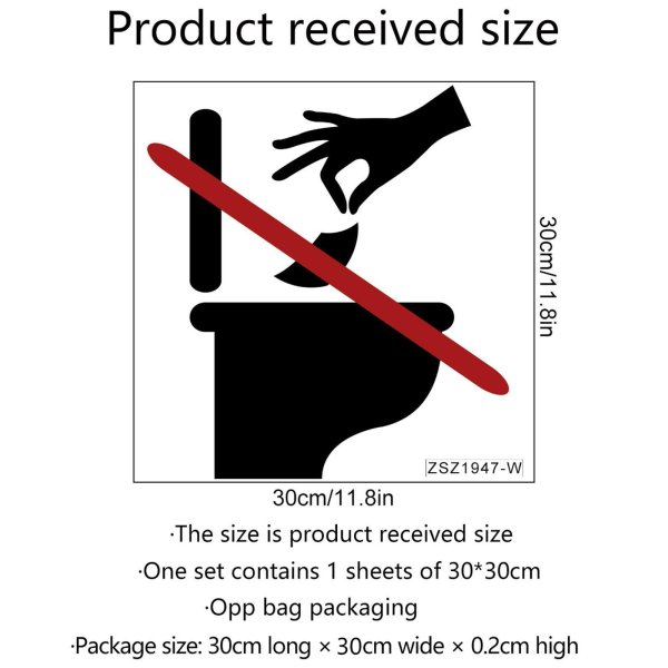 наклейка на крышку унитаза