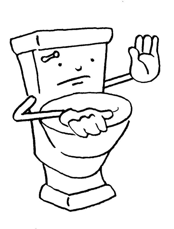 туалет рисунок