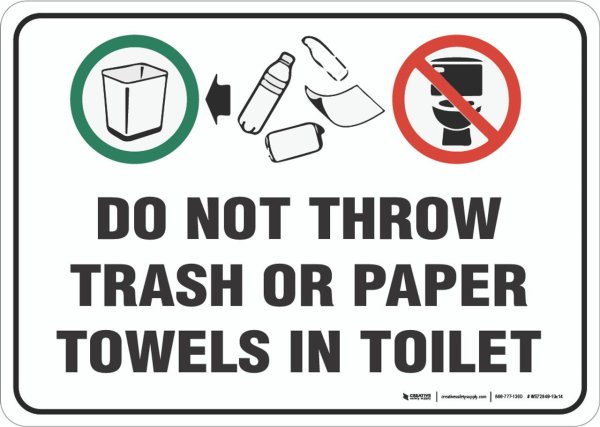 do not flush toilet paper