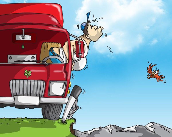 шарж водитель